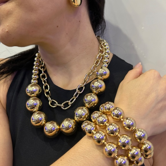 CCB Link Layered Necklace Set - Picture 4 of 4